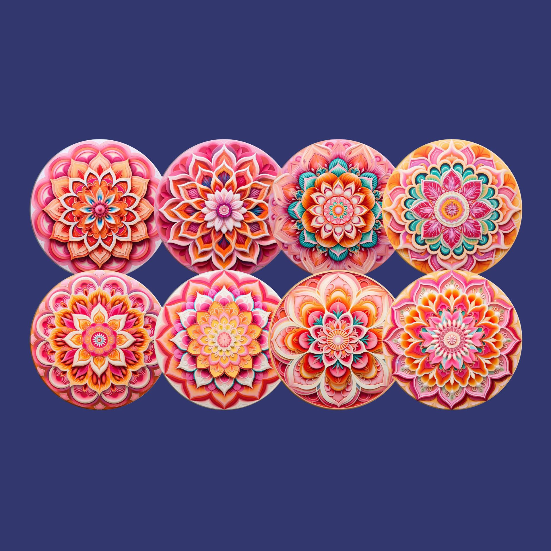8 piezas de almohadilla de aislamiento térmico almohadilla de tazas de mesa a prueba de quemaduras almohadilla de tazas de madera de la vida almohadilla de bebidas almohadilla de comedor antideslizante