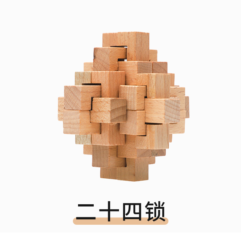 Caja ciega de madera clásica cerradura Kongming cerradura Luban descompresión para adultos juego de desbloqueo interactivo entre padres e hijos juguetes educativos para niños