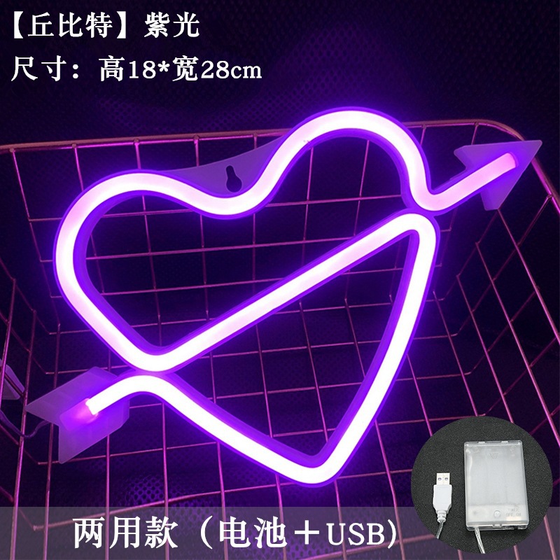 Lámpara de neón LED modelada luz nocturna dormitorio rojo en línea pared decoración lámpara de fiesta de cumpleaños atmósfera lámpara de color