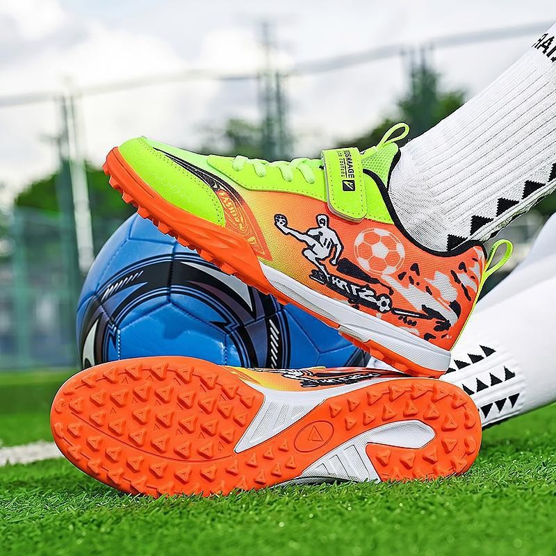 Zapatillas de Fútbol Infantil con Cierre Mágico TF AG de PU, Malla y TPR, Transpirables, para Terreno Firme image 6