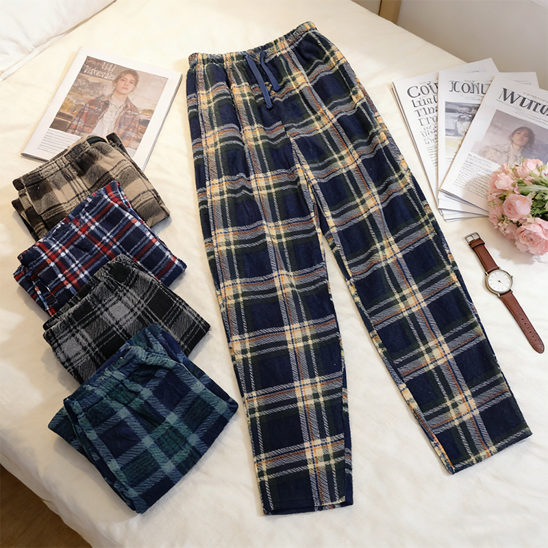American-Style Men's Autumn and Winter Fleece Warm Sleep Pants, Amazon's Best-Selling Plaid Pants, Home Pants, Plus-Size Pants American-Style Men's Autumn and Winter Fleece Warm Sleep Pants, Amazon's Best-Selling Plaid Pants, Home Pants, Plus-Size Pants