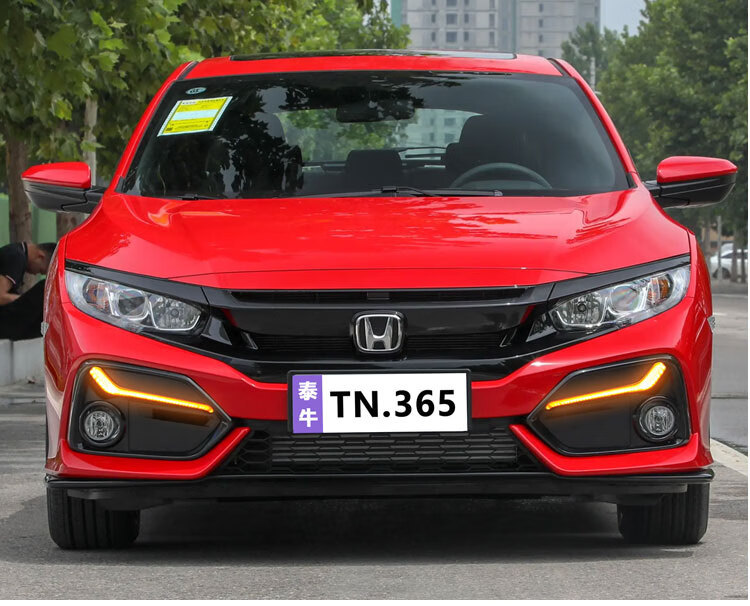 Suitable for 21 Honda Civic daytime running lights hatchback Civic special front fog lights LED driving lights decorative lights