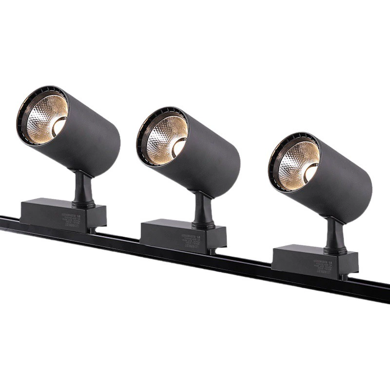 Прожектор, светодиодный трековый светильник, коммерческий магазин одежды, поверхностный монтаж, выставочный зал, рельсовый прожектор, фоновая стена, прямая трансляция, трековый прожектор COB