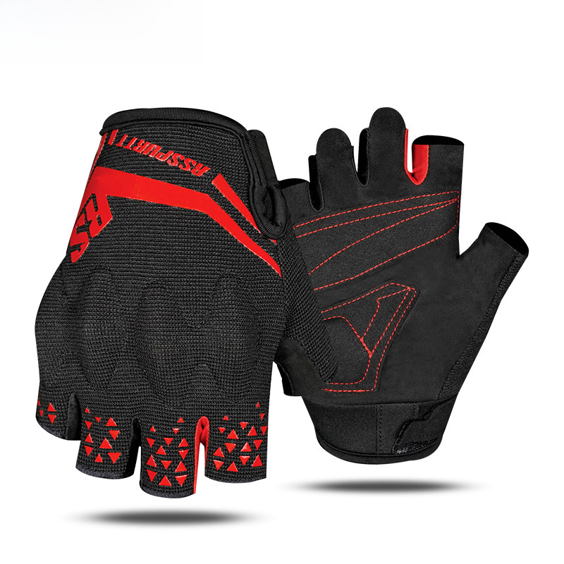 Moottoripyöräilyyn tarkoitetut puolisormikäsineet, kesäiset ohuet, tippunkestävät, hengittävät, liukumattomat, kulutusta kestävät miesten ja naisten kilpamoottoripyöräkäsineet_voghion.com
