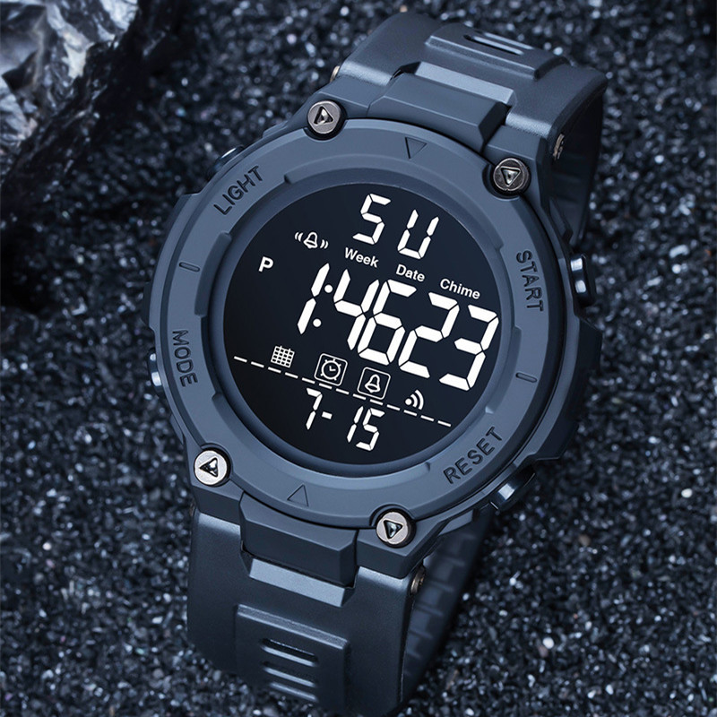 Nuevo al aire libre montañismo deportes reloj de alarma reloj electrónico de moda reloj electrónico multifuncional de moda de los hombres reloj electrónico al por mayor