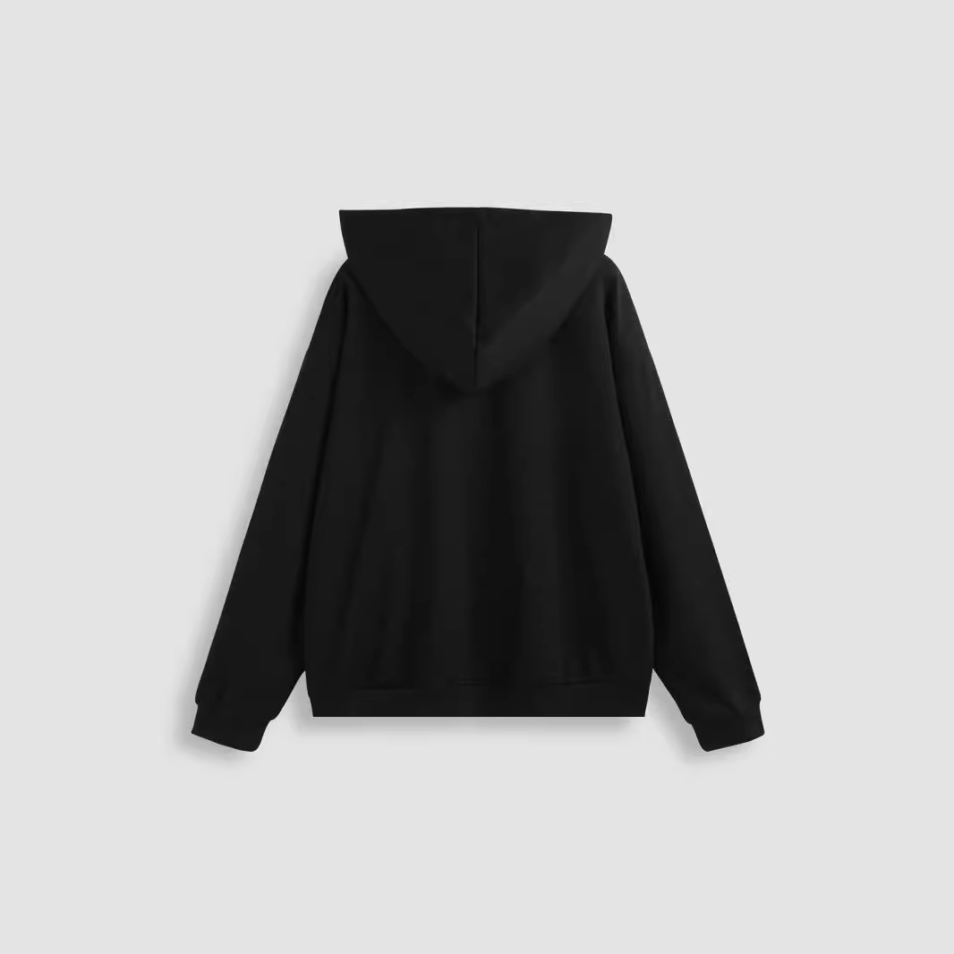 Ανδρικά Ρούχα με Ζακέτα και Φούτερ με Κούκλα, Σχέδιο Street Hip Hop, Χαλαρό Φερμουάρ_voghion.com