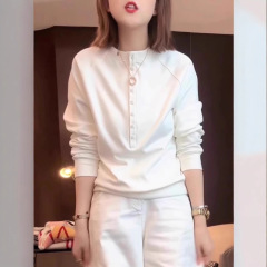 大码半开领棉卫衣女2025早秋新款胖mm宽松显瘦洋气打底长袖上衣