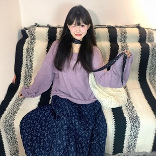 �����L���ô���һ���׌�����ɫ�A�I���^ë��Ů�W��+�黨����ȹ��