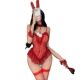 Gui Fei sexy lingerie sexy lace perspective strap crotch-free jumpsuit bunny uniform suit 8003
