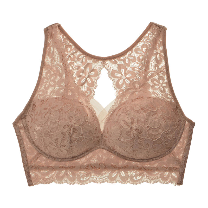 Alina Style Japanese Style Spring New Butterfly Beauty Back Hollow Out Women's Push-Up Breathable Wireless Bra