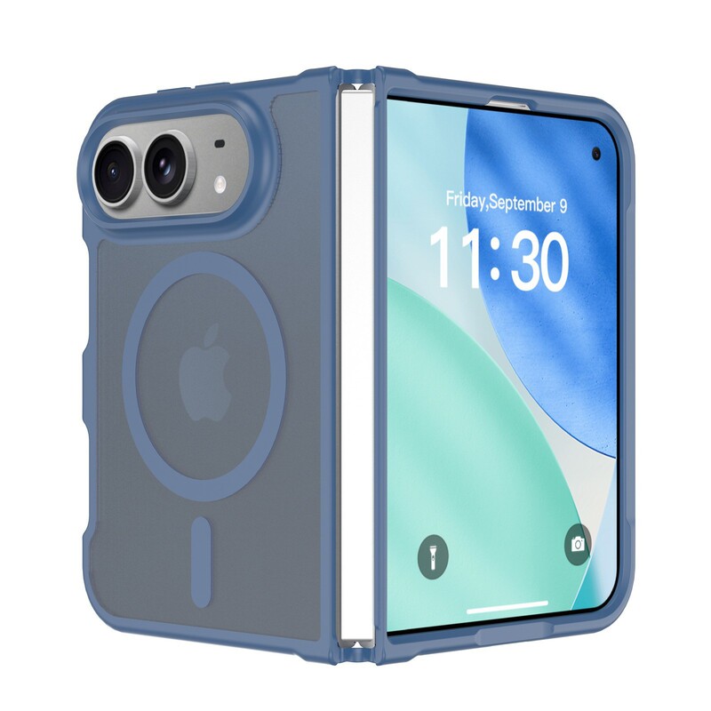 Suitable for iPhone 18 fold, semi-transparent matte finish + magnetic integrated folding case, full coverage for maximum security