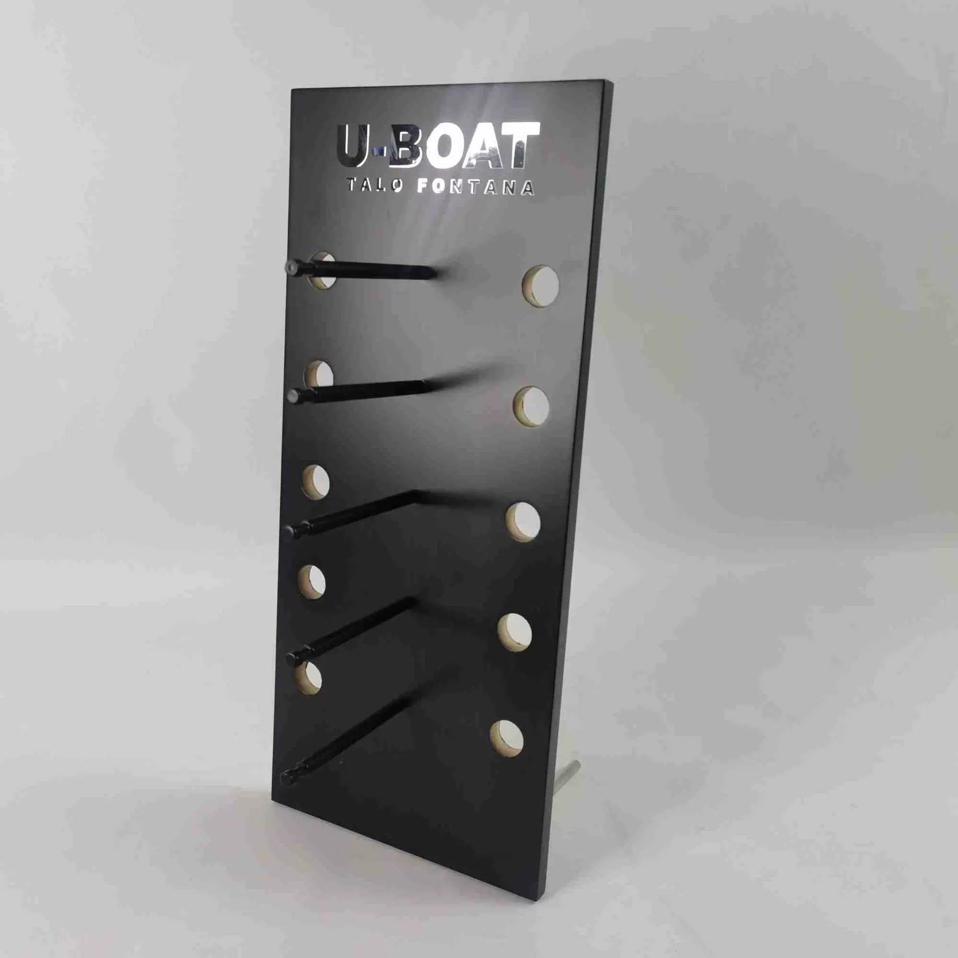 带木纹木制眼镜架黑色L型眼镜展示架可拆卸眼镜托架