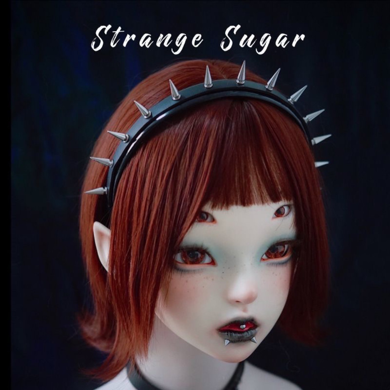 Strange Sugar Jewelry Set Original Handmade Imitation Leather Headband Headband White Subculture Rock Diablo