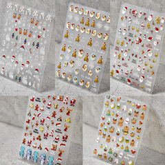 Tomoni Enamel Nail Sticker, Japanese Cute Nail Sticker, Ins Christmas Nail Decor, Wholesale