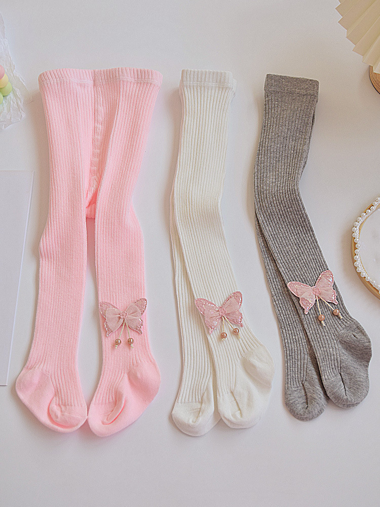 Polainas de los niños de primavera y otoño de algodón Delgado pantimedias de las niñas de espesor medio de otoño e invierno infantil ropa exterior pantimedias