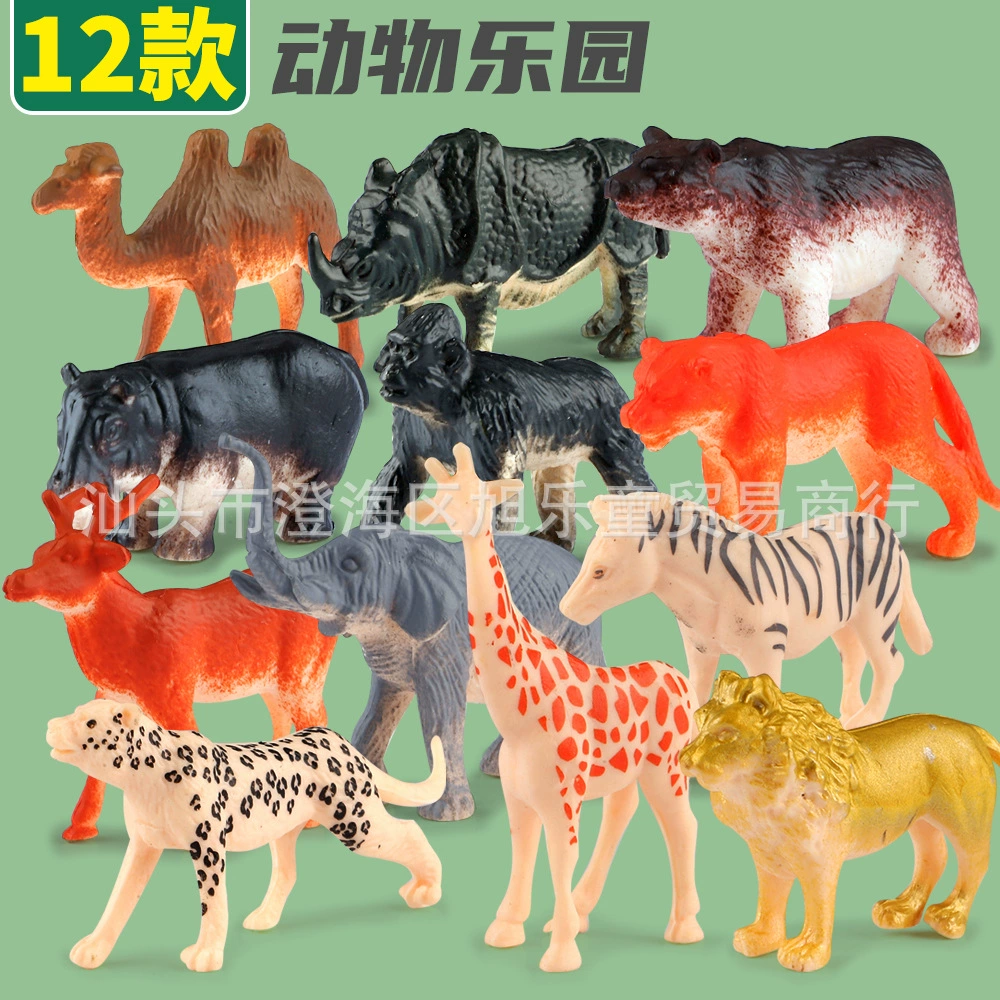 Трансграничный pvc12 моделирование трубы дикой природы статическая модель животных набор раннего образования когнитивные детские игрушки