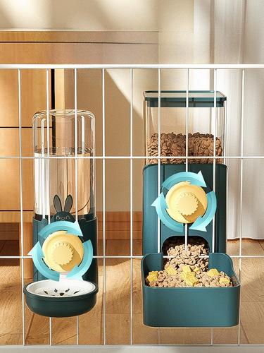 Pet automatic feeder for cats and dogs hanging water dispenser cage cat bowl drinking water hanging kettle supplies