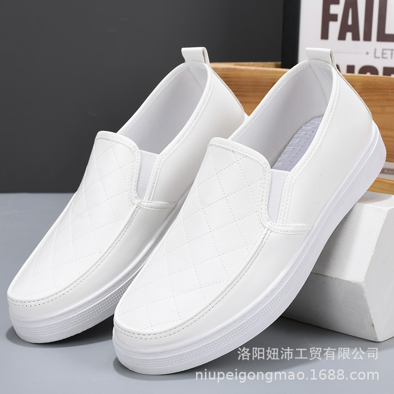 Nurse shoes men's white flat non-slip casual shoes comfortable lightweight breathable not tired feet hospital medical work shoes men Nurse shoes men's white flat non-slip casual shoes comfortable lightweight breathable not tired feet hospital medical work shoes men