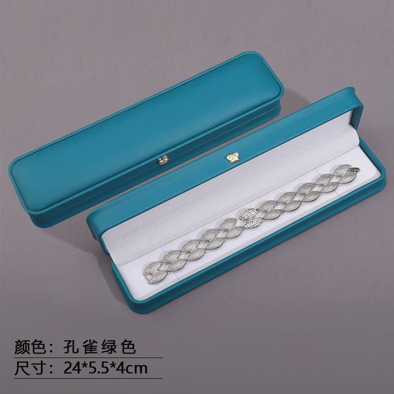 Caja de joyería Crown PU Caja de embalaje de pulsera de joyería Cintura Caja de collar de perlas Caja de embalaje al por mayor