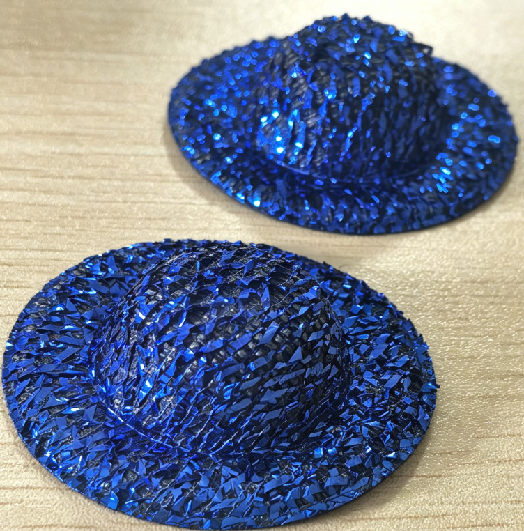 5,8 cm de lentejuelas gruesas, gorras redondas, gorras de bar de baile, horquillas, gorras de fieltro, gorras desnudas, accesorios de bricolaje image 13