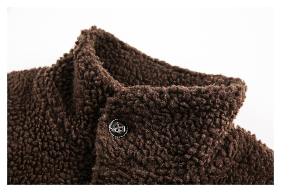 AYWTER Divertente Ricamo per Uomo e Donna Giacca Invernale in Pile di Agnello MY183_voghion.com