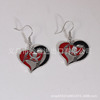 32NFL logo peach heart drop oil earrings Dallas Cowboy Earrings football team earrings