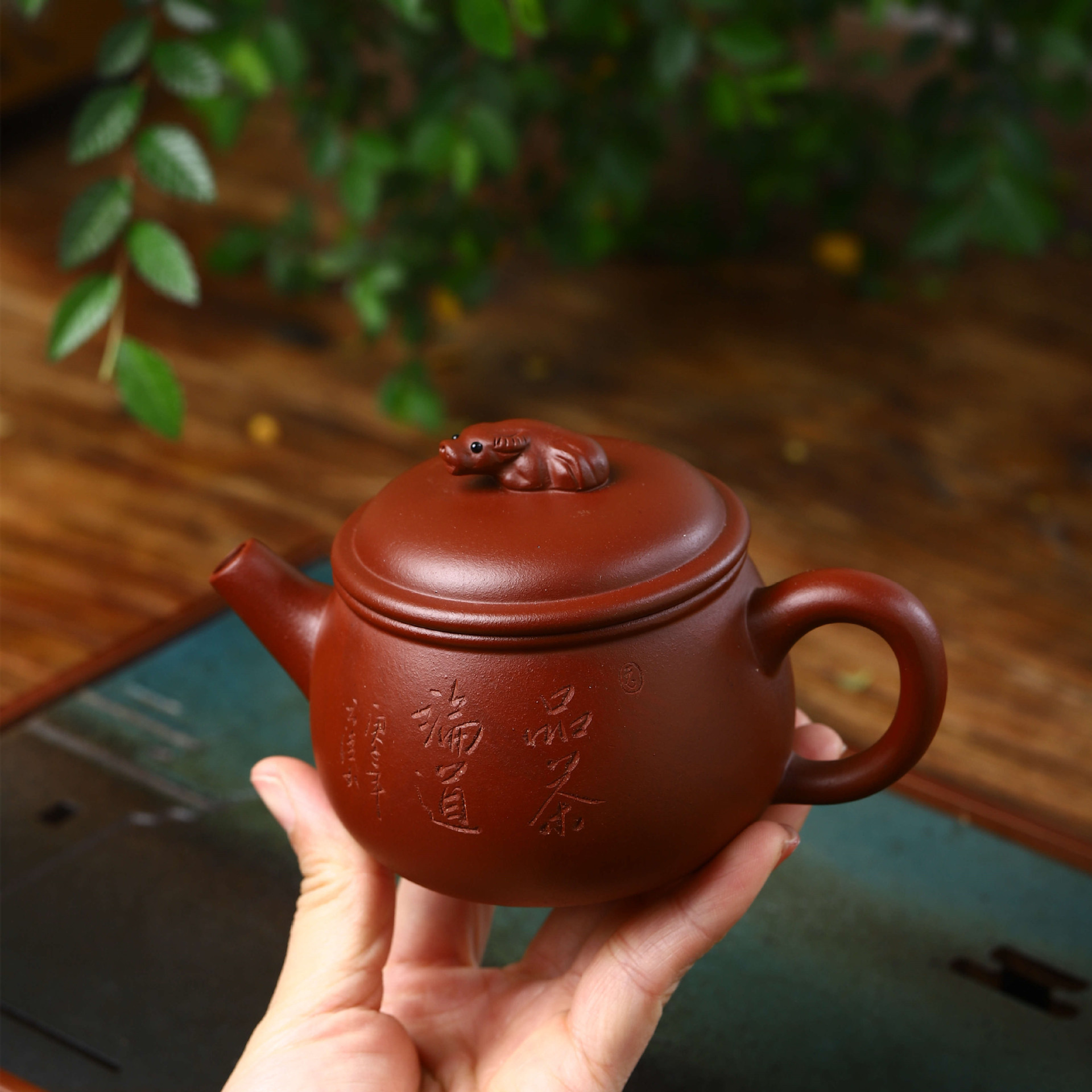 宜兴紫砂壶厂家批发定制手工原矿紫泥牛壶特价光版茶具直播代发