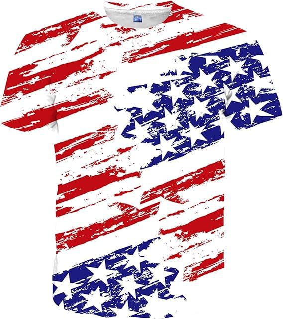 Venta caliente transfronteriza europea y americana impresión digital 3D para hombres, personalidad de la calle de verano, camiseta suelta de manga corta con cuello redondo transpirable