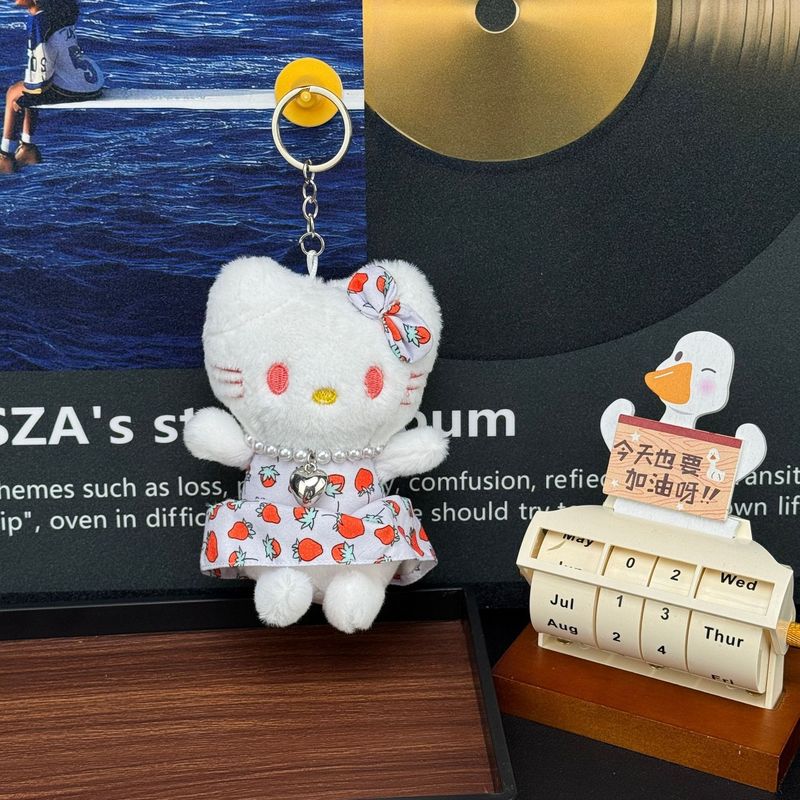 漫画水泳リングキティペンダントぬいぐるみかわいい新しいハローキティスクールバッグペンダントキーホルダー人形|undefined