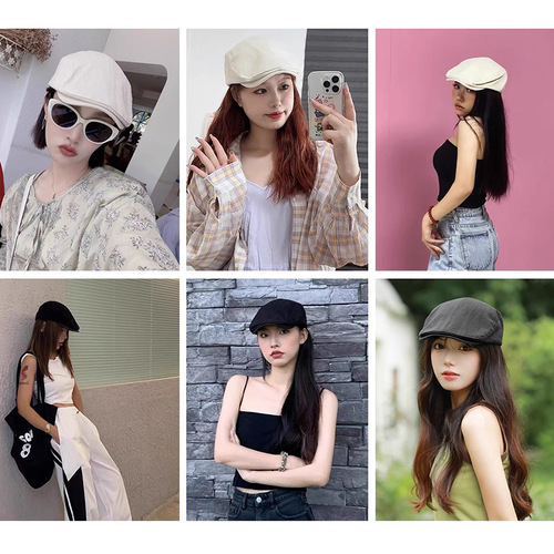 Antique reverse-wearing beret hat for women in summer Japanese-style peaked cap retro street forward hat for men thin style painter newsboy