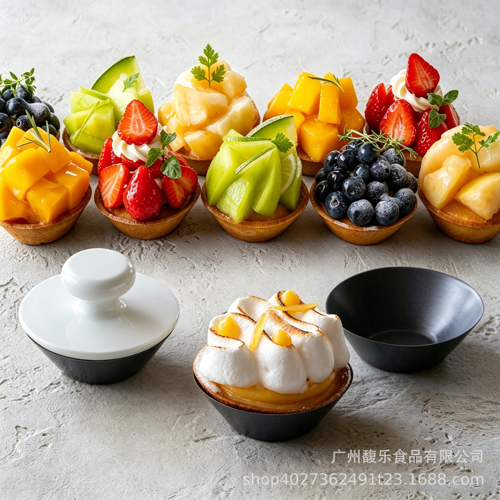 FL in-stock cotta egg tart mold, thickened carbon steel non-stick fruit tart mold, round egg tart shell base, cross-border