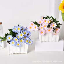 跨境批发仿真花栅栏装饰简约风塑料花盆多肉植物盆栽艺术插花花篮