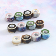 景德镇DIY配饰窑变陶瓷隔片珠子平安扣手工材料散珠手链配件隔珠