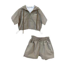 包邮男童夏装套装年新款短袖韩版儿童宝宝舒适洋气带帽两件套