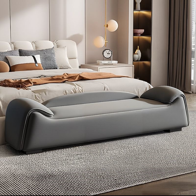 Italiano simple guarnición de cuero de gato taburete de cola de cama pareja cama moderna cabecera casera zapatos de cambio de dormitorio armario sofá taburete image 5