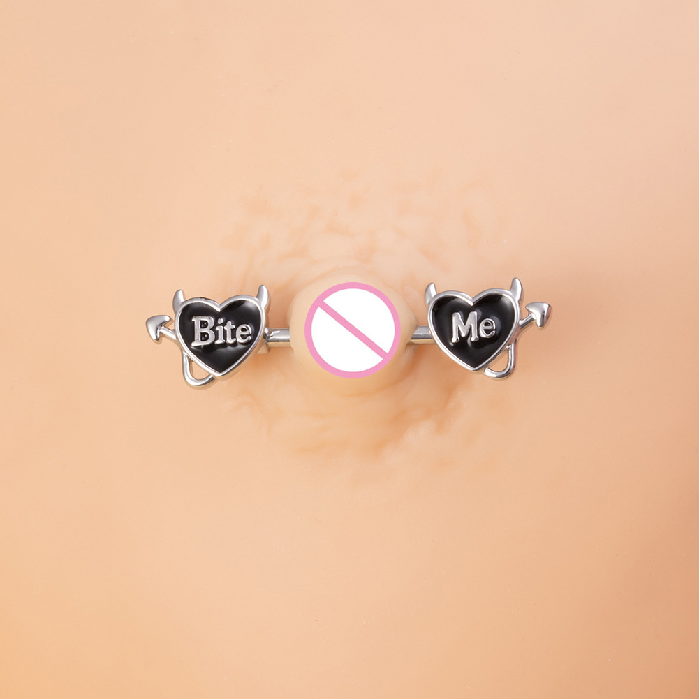 Fashion Heart Shape Stainless Steel Plating Adhesive nail 1 Piece