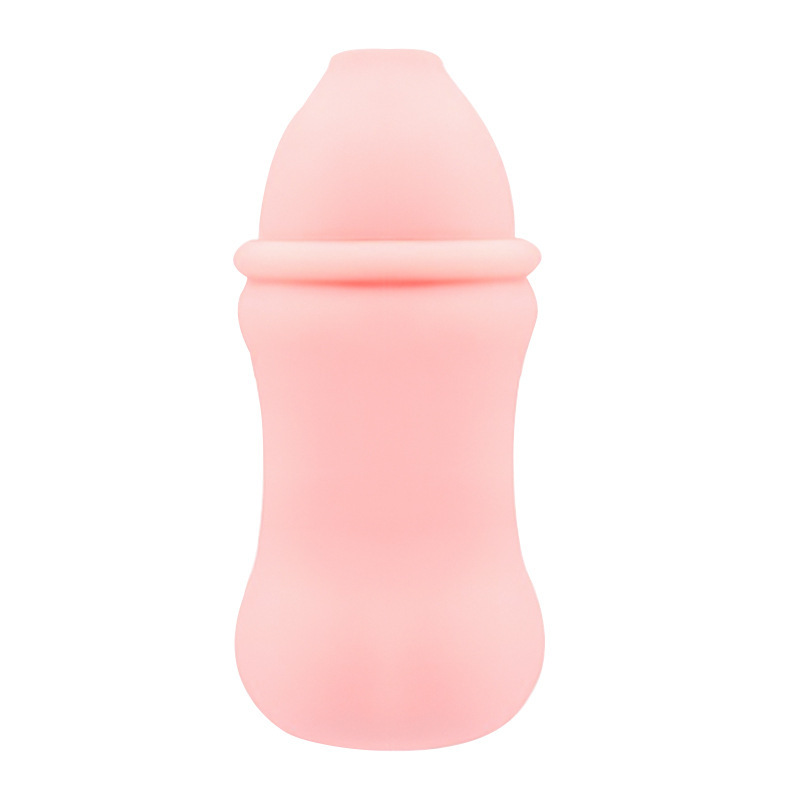 귀여운 소녀 젖병