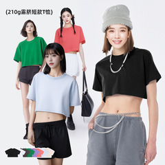 ヨーロッパとアメリカンスタイルのホットガールへそ出しTシャツ女性用ダンス練習文化シャツプリントへそ出し夏スウェットシャツ卸売