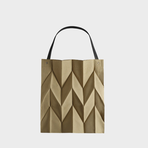 2024 Cross-border exclusive canvas single-shoulder hand-held tote bag geometric rhombus bag convenient foldable storage purchase