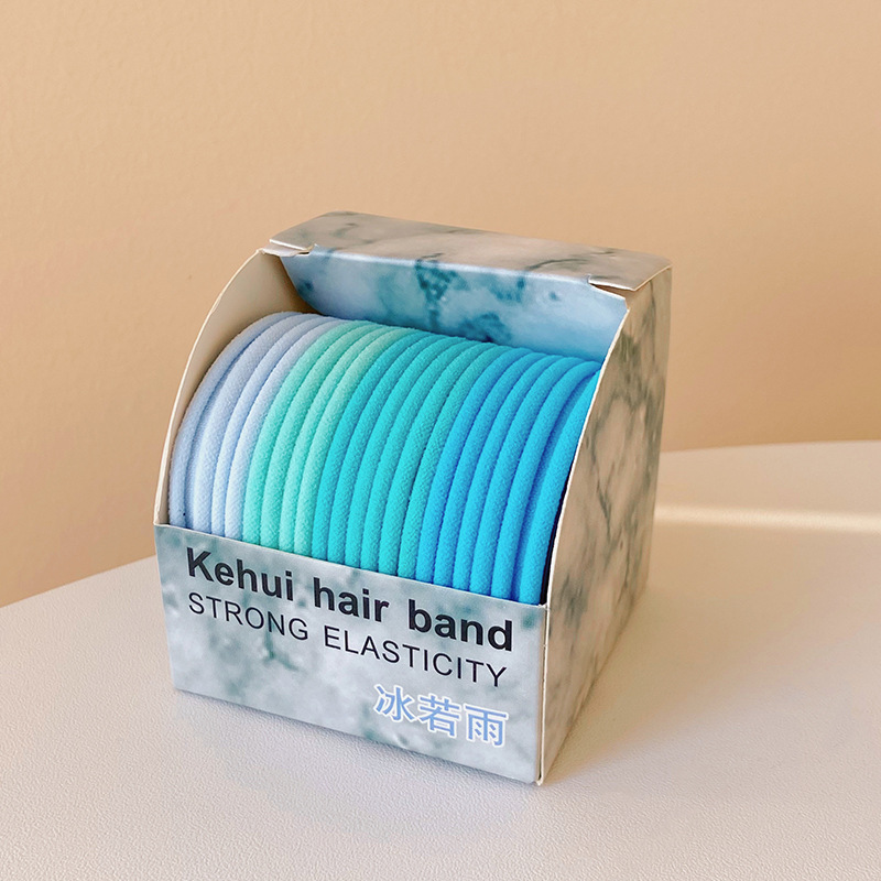 Cuerda de pelo banda de goma Nueva banda de pelo de color de gradiente de color cuerda de Pelo elástico de alta color simple no duele el pelo tocado pelo