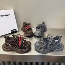 【梵芙娜】小众2025秋冬新款做旧厚底老爹鞋女轻便休闲百搭运动鞋