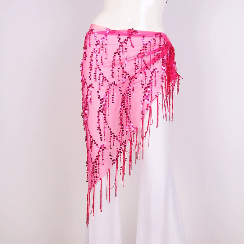 Triangular scarf, nail sequins with tassels, belt, internet celebrity, for beginners