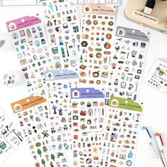 Infeel meシール小生活シリーズINS生活テーマ手帳DIY素材装飾1枚8種類