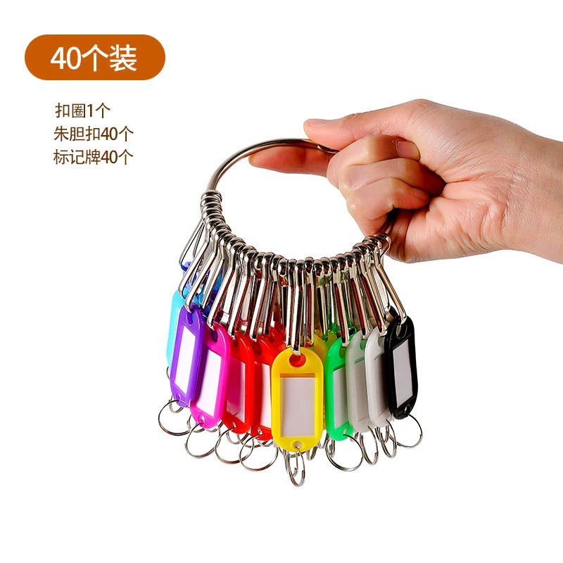 Metal keychain for keys, storage system with zipper
