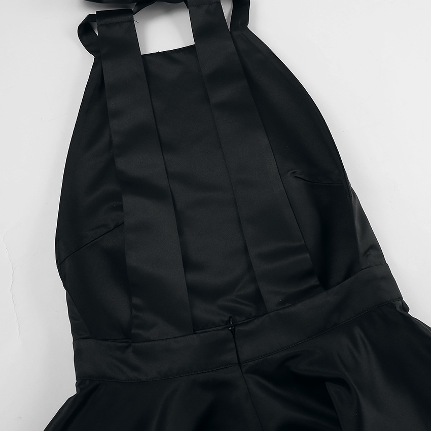 French-style Sexy Black High-waisted Sleeveless Halter-neck 2025 European And American New Spring Fashion Wholesale_ecoleips.com