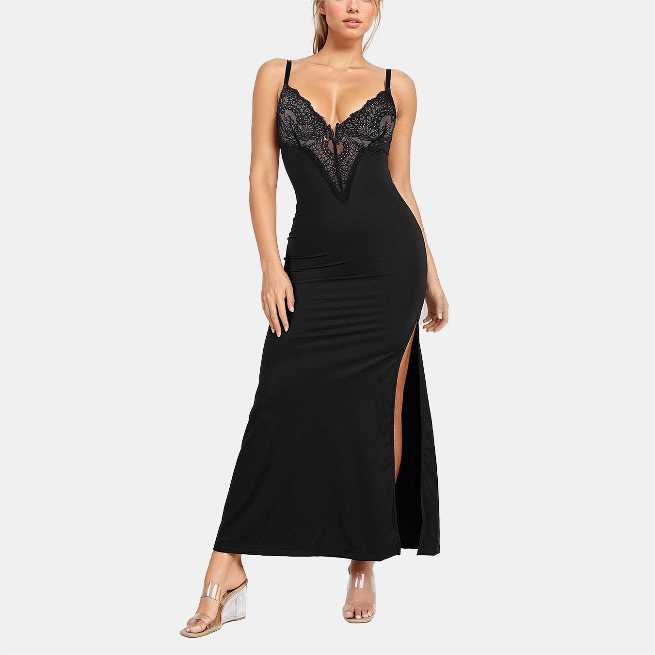 Femmes Robe À Bretelles Sexy Col En V Sans Manches Couleur Unie Maxi Longue Robe Vacances Du Quotidien Date display picture 5