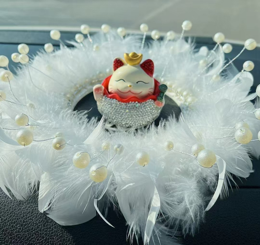 Artículo creativo de la chica del mar adornos de automóviles perfume encantador ángel perfume de automóvil perla base de diamante perfumado perdurable