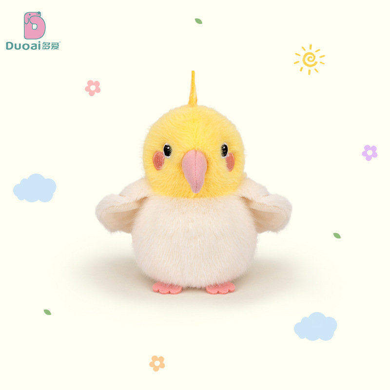 Lindo gorrión loro pequeño pájaro colgante peluche juguete de dibujos animados muñeca bolso colgante muñeca muñeca llavero muñeca muñeca