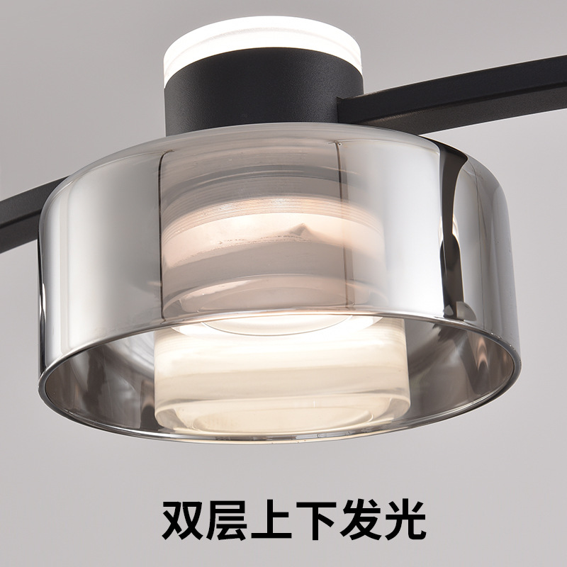 Lámparas candelables minimalistas creativas restaurante Zhongshan LED Villa sala de estar italiana moderna dormitorio de cobre simple de alta gama