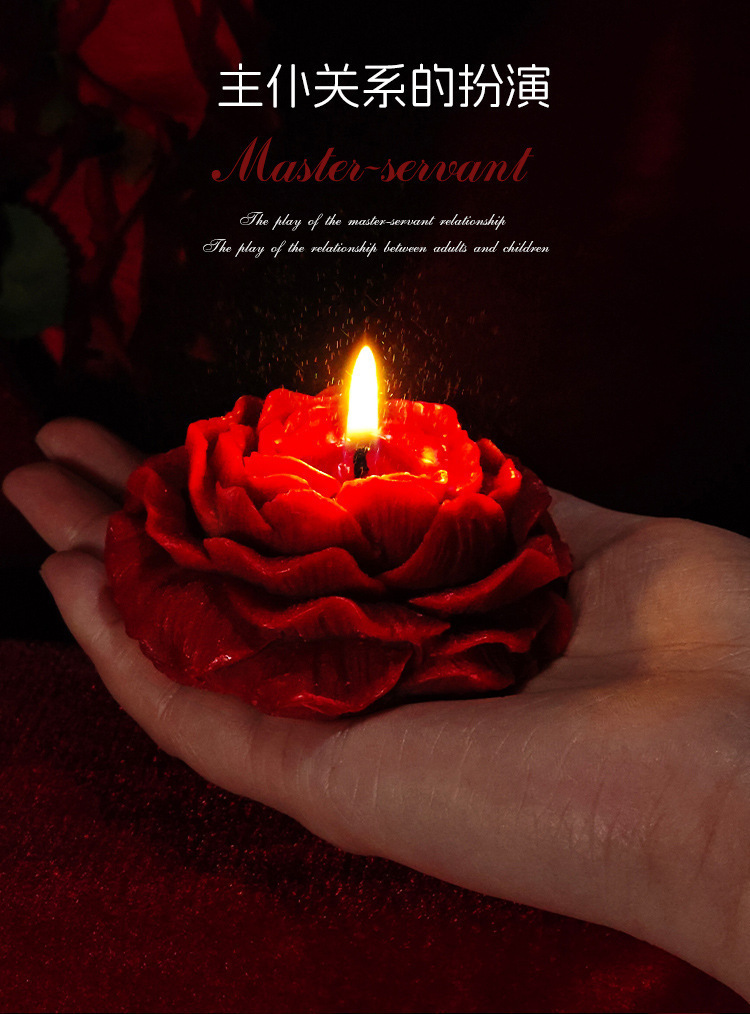Jiuai Rose Low-Temperature Massage Candle in Red Soy Wax for Adult Couples — detail image 14